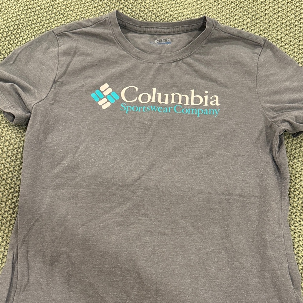 Columbia Charcoal Gray Logo Tee